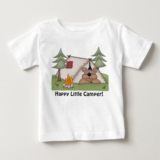 lycklig lilla kamper baby t-shirt (Framsida)