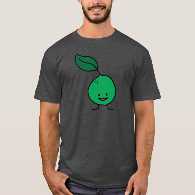 Lycklig limefrukt t-shirt (Framsida)