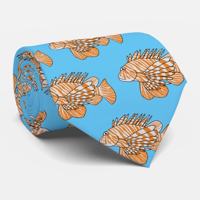 Lycklig lionfish tecknad illustration  slips (Rullad)
