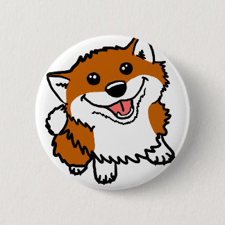 Lycklig lite Shiba Knapp