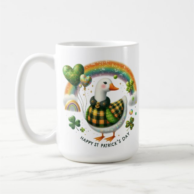 Lycklig liten anka - St. Patrick's Day Kaffemugg (Vänster)