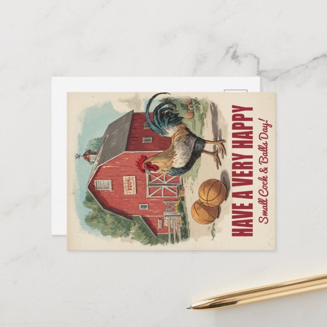 Lycklig, liten dag vykort (Fram/Back In Situ)