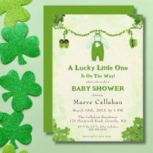 Lycklig liten Shamrock Babyklänning Baby Shower
