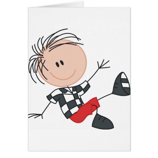 Lycklig Little Boy Hälsningskort (Framsidan)