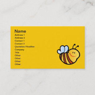 LYCKLIG LITTLE BUMBLEBEE BEE TECKNAD CUTE HONEY IN VISITKORT