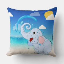 Lycklig Little Elephant Decorative Pillow