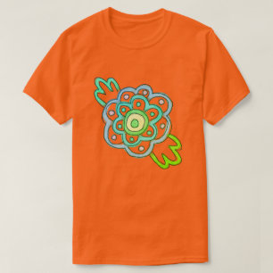 Lycklig Little Flower Abstrakt Art till Bära T Shirt