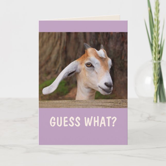 Lycklig Little Goat Birthday Kort (Framsida)