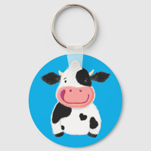 Lycklig Little Holstein Dairy Cow Nyckelring