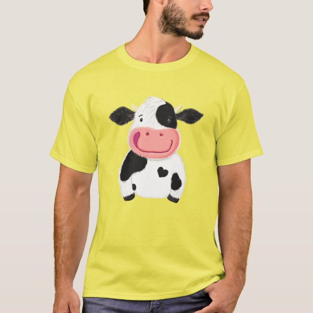 Lycklig Little Holstein Dairy Cow T Shirt (Framsida)