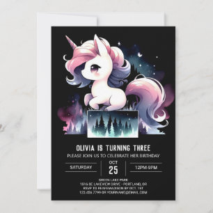 Lycklig Little Horse Birthday Inbjudningar