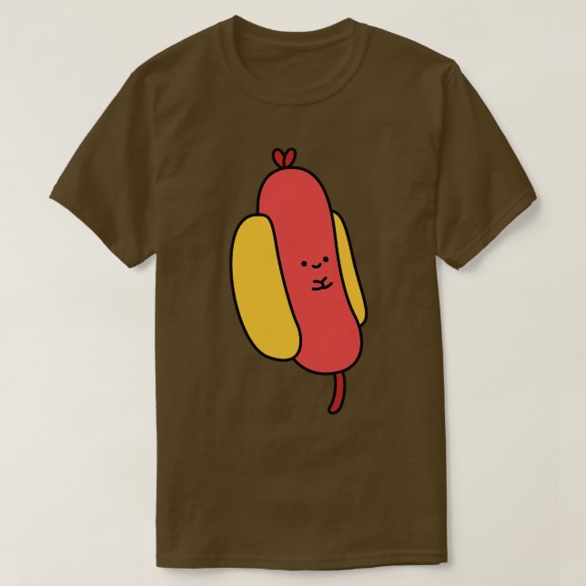 Lycklig Little HotDog T Shirt (Design framsida)