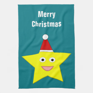 Lycklig Little jul Star Anpassningsbar Kitchen Tow Kökshandduk