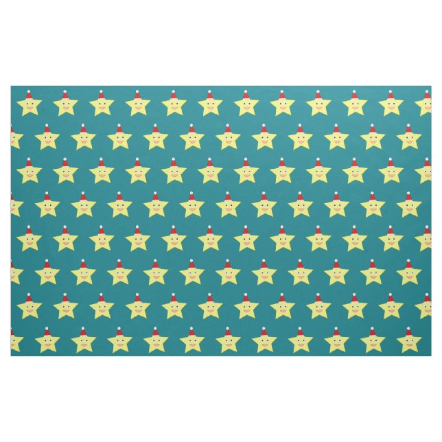 Lycklig Little jul Star Craft Fabric Tyg (Yard)