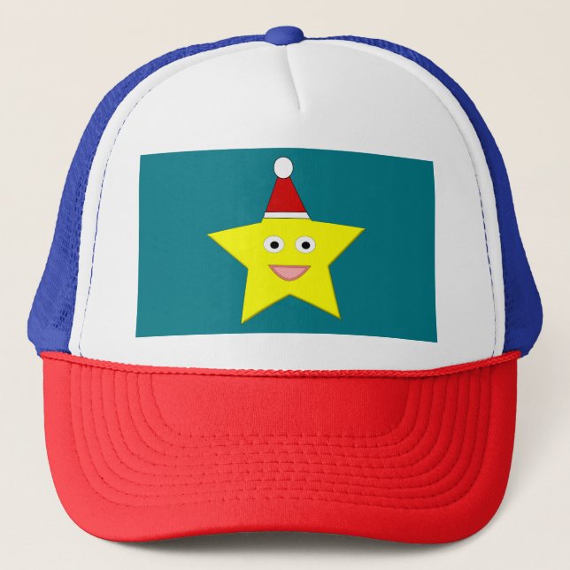 Lycklig Little jul Star Hat Truckerkeps (Framsida)