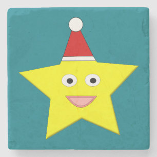 Lycklig Little jul Star Stone Underlägg Sten