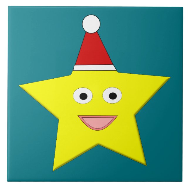 Lycklig Little jul Star Tile Kakelplatta (Framsidan)