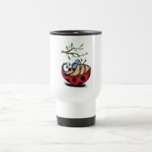 Lycklig Little Ladybug med Mobil - Funny Teckning Resemugg