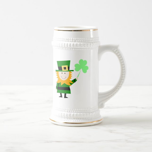Lycklig Little Leprechaun Beer Stein Sejdel (Höger)