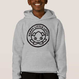 Lycklig Little Lotus Hoodie, Black Logotyp T Shirt