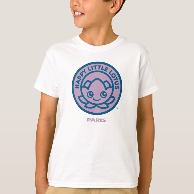 Lycklig Little Lotus, Paris T Shirt (Framsida)