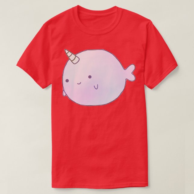Lycklig Little Narwal T Shirt (Design framsida)