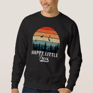 Lycklig Little Träd Bob Stil Vintage Forests Earth Lång Ärmad Tröja