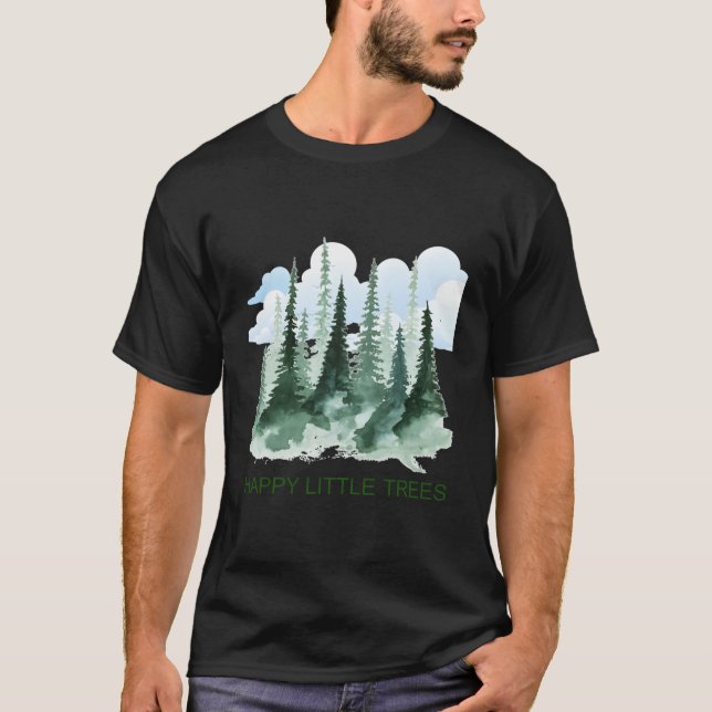 Lycklig Little Träd Earth Day Bob Stil Manar Boy K T Shirt (Framsida)