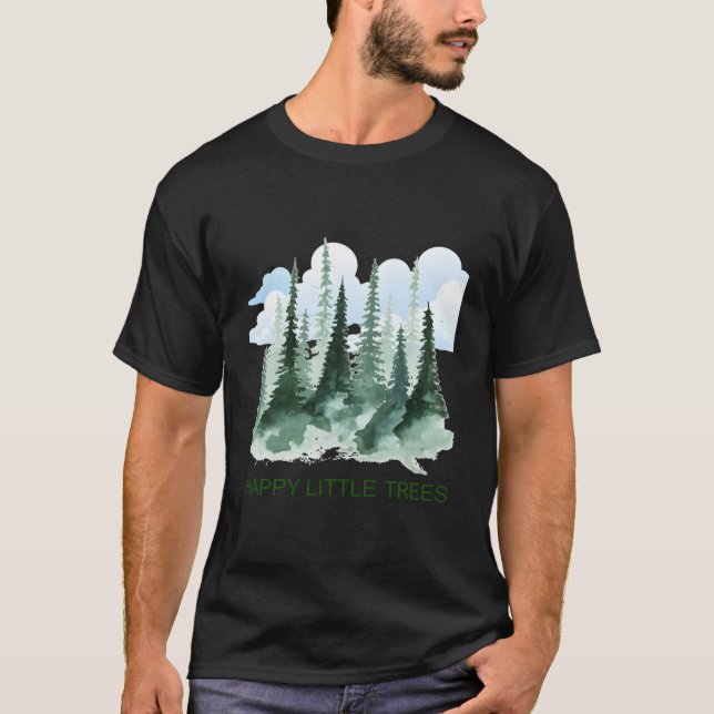 Lycklig Little Träd Earth Day Bob Stil Manar Boy K T Shirt (Framsida)