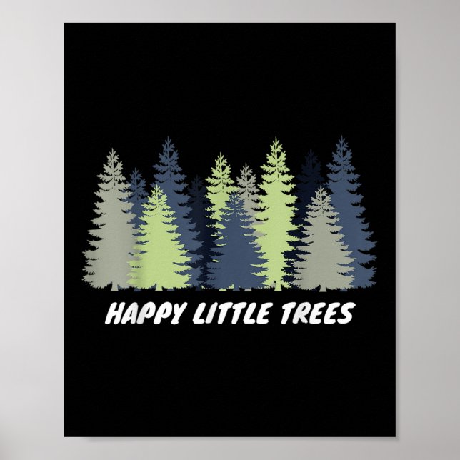 Lycklig Little Träd Earth Day Manar Boy Kids Gift Poster (Framsidan)