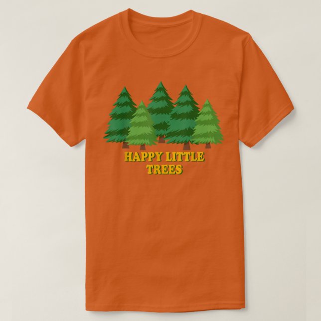 Lycklig Little Träd Painters Bild Arts Costume Ho T Shirt (Design framsida)