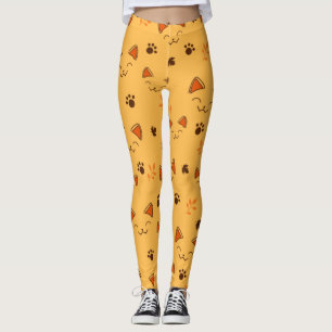 Lycklig Little Vampire Kattunge Mönster Leggings