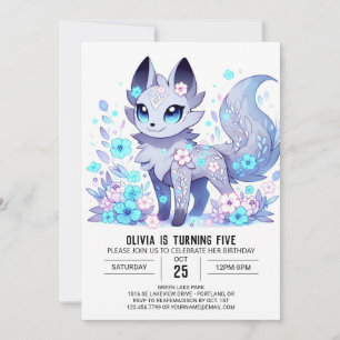 Lycklig Little Varg Digital Birthday Inbjudningar
