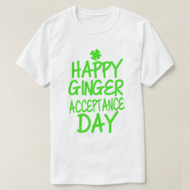 Lycklig ljust rödbrun godtagandedag t shirt