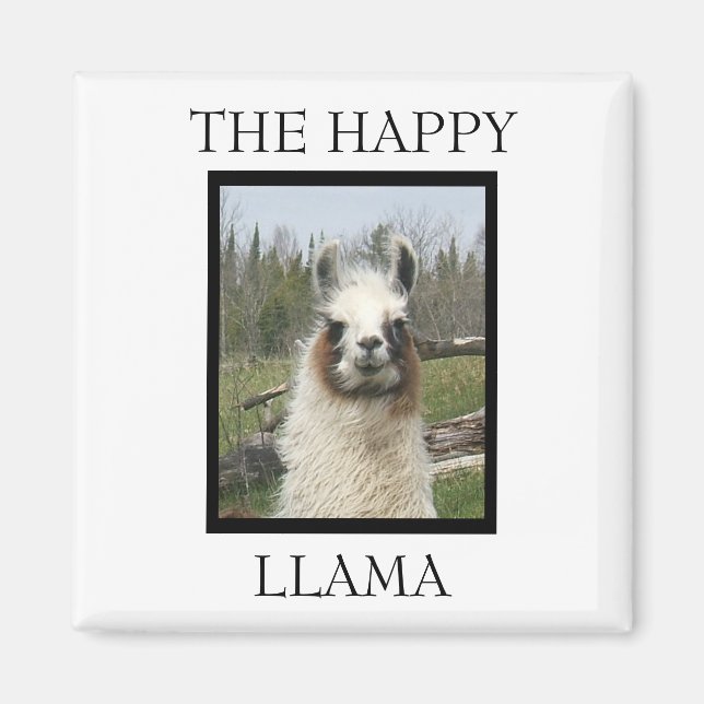 LYCKLIG LLAMA MAGNET (Framsidan)