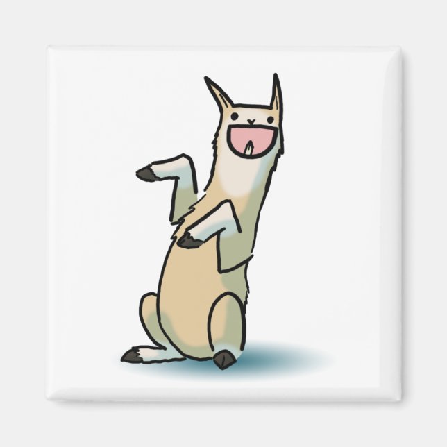 Lycklig Llama Magnet (Framsidan)