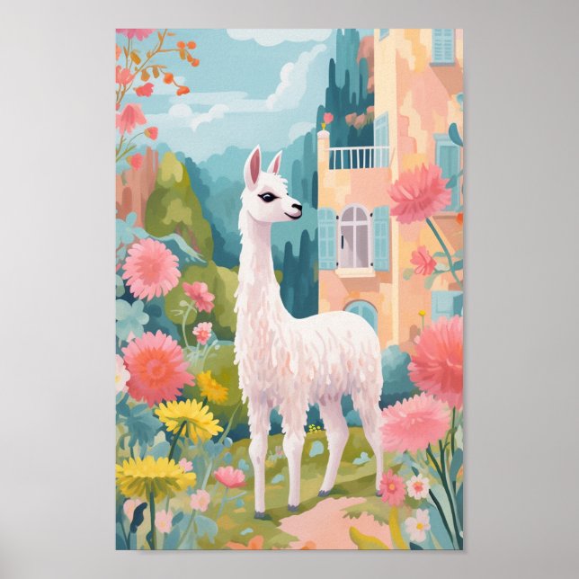 Lycklig Llama Poster (Framsidan)