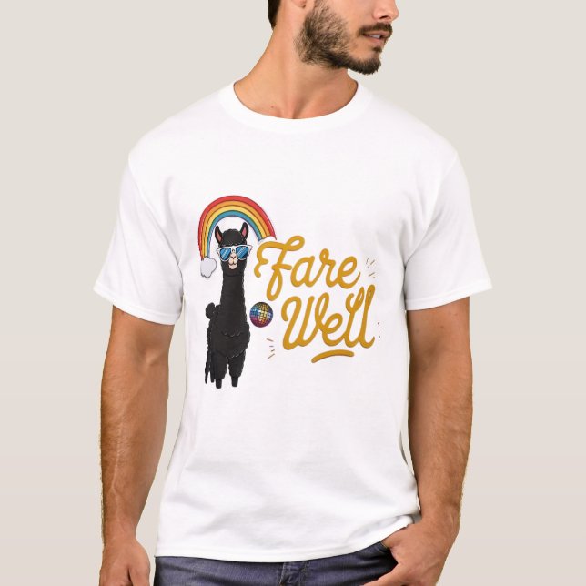 Lycklig Llama T-Shirt (Framsida)