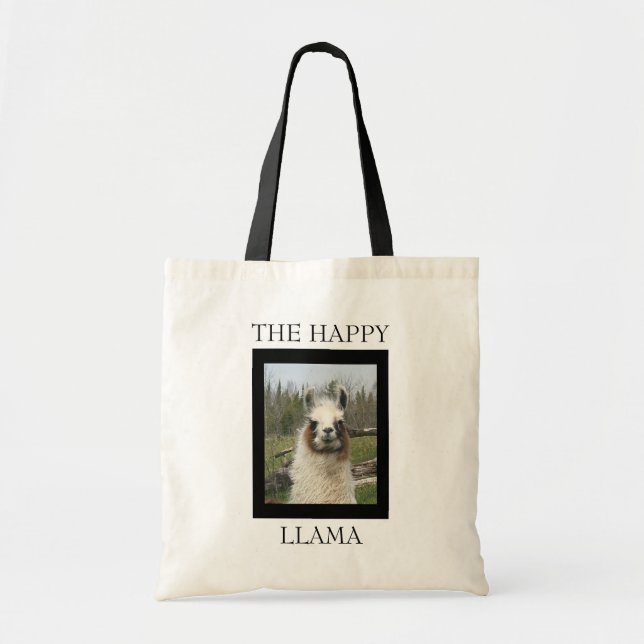 LYCKLIG LLAMA TOTE BAG. TYGKASSE (Framsidan)