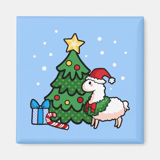 Lycklig Llamadays Magnet (Framsidan)