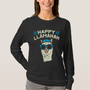 Lycklig Llamakah Jewish Llama Hanukkah Animal Girl T Shirt