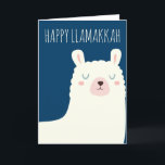 Lycklig Llamakkah Blue Hanukkah Llama Cute Helgkort<br><div class="desc">Lycklig Llamakkah!</div>
