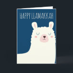 Lycklig Llamakkah Blue Hanukkah Llama Cute Helgkort<br><div class="desc">Lycklig Llamakkah!</div>