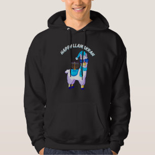 Lycklig Llamakkah Hanukkah Llama Chanukah Alpaca Hoodie
