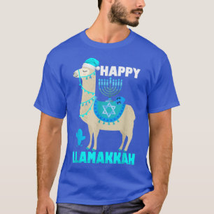 Lycklig Llamakkah Hanukkah Llama Chanukah Alpaca T Shirt