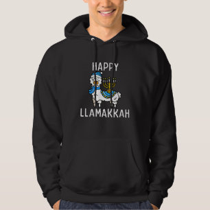 Lycklig Llamakkah Hanukkah Llama Menorah Chanukah Hoodie