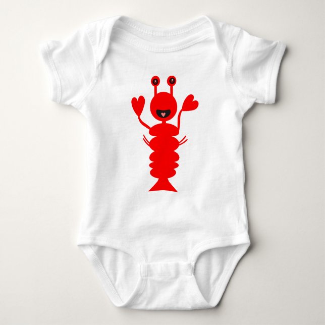 Lycklig Lobster T Shirt (Framsida)