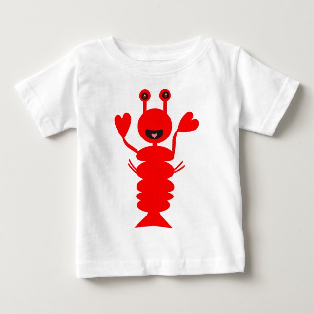 Lycklig Lobster T Shirt (Framsida)
