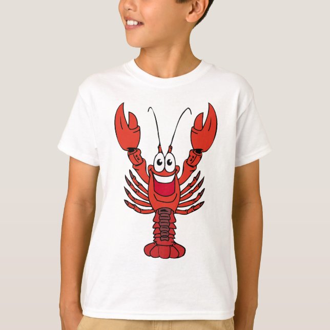 Lycklig Lobster T Shirt (Framsida)