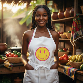 Lycklig Long Apron Långt Förkläde